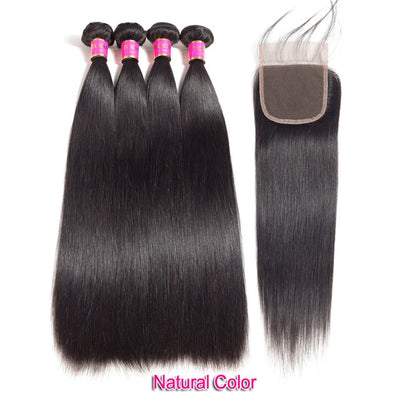 TODAY ONLY Straight Hair Bundles With Closure Ombre Bundles With Closure Blonde Peruvian Hair Bundles With Closure Remy 1b/27