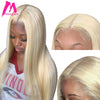 Blonde Wig Lace Front Human Hair Wigs Brazilian Straight Remy Pre Plucked 13x1 Lace Part Short 613 Frontal Wig Long for Women