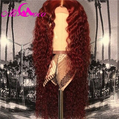 1B99 Ombre Mongolian Afro Kinky Curly Wig 180% Density Lace Front Human Hair Wigs For Black Women Pre Plucked Remy Wigs Ali Coco