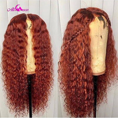 1B99 Ombre Mongolian Afro Kinky Curly Wig 180% Density Lace Front Human Hair Wigs For Black Women Pre Plucked Remy Wigs Ali Coco