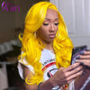 Purple Colored Human Hair Wig Blonde Wig 13X6 Lace Front Wig Peruvian Virgin Hair Transparent Lace Wigs Body Wave Lace Front Wig