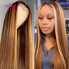 Ali Coco #4/30 Highlight Colored Human Hair Wigs Pre Plucked Ombre 13x4 Lace Frontal Wig Remy Human Hair Wigs For Black Women